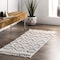 Nuloom Journey Shaggy Checkered Tiles Tassel Area Rug 2ft 6in x 10ft KKLR02B-26010 - alternate 1
